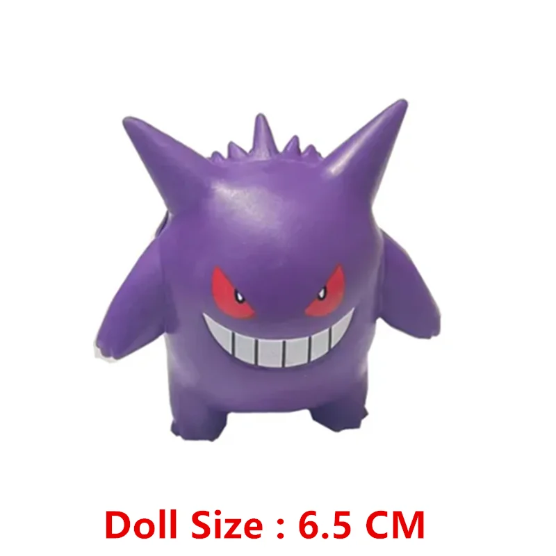New Pokemon Cartoons Movie Anime Figure Gengar Pikachu Eevee Dragon Pet Action Figures Model Toy Christmas Gifts Buy in bulk