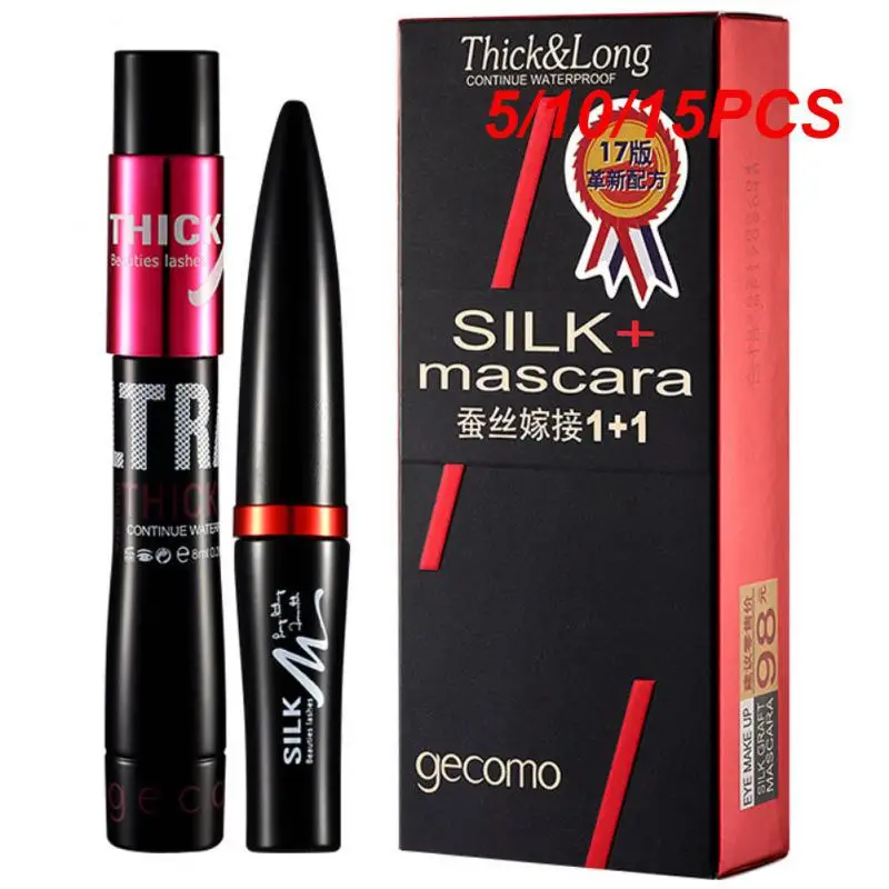 5/10/15PCS Mascara Cream Waterproof Not Easy To Faint Thick And Durable Black Eye Black Eyelash Lengthening Mascara Extender