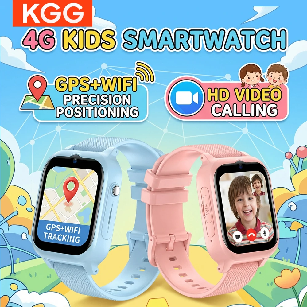 

Smart Watch Kids 4G Video Call SOS Monitor Tracker GPS WIFI Location Phone Watch Children Smartwatch Camera Boys Girls Gifts