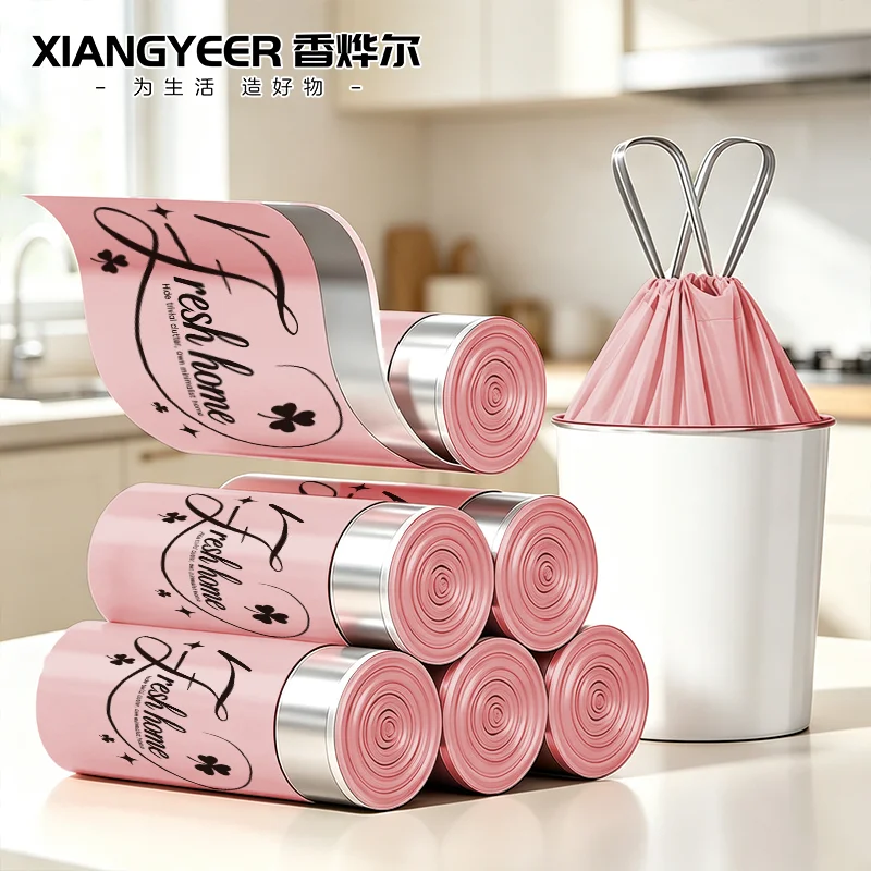 Fresh Home Tear-free Extra Thickgarbage bags home portable Kitchen dormitory enlarged and thickened plastic bag
