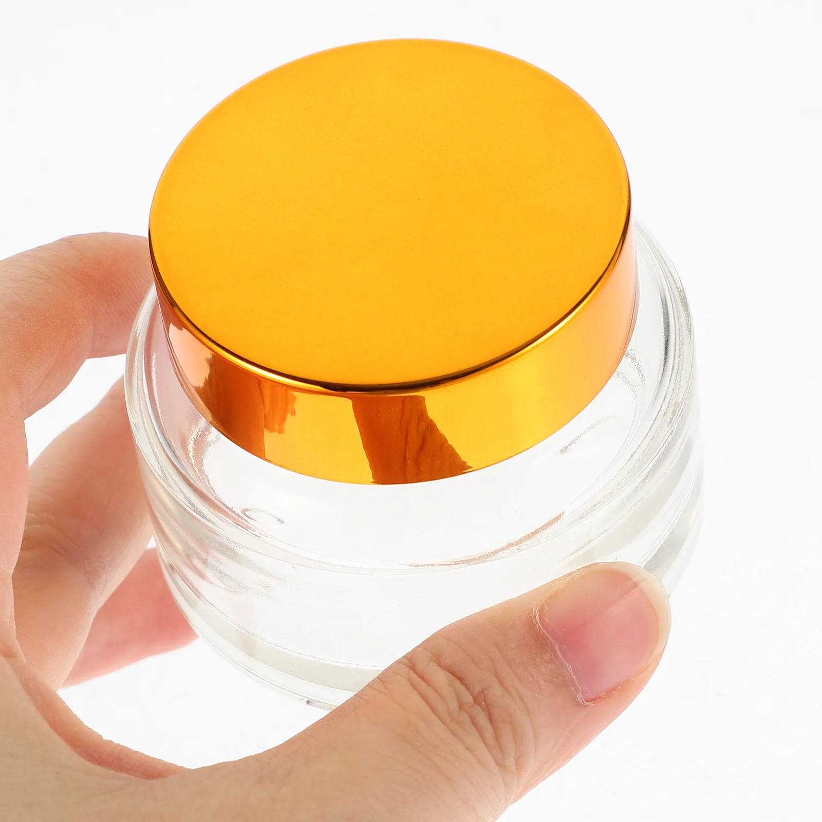 

Набор из 6 герметичных маленьких стеклянных баночек для крема, портативные дорожные емкости для крема для лица, многоразовые стеклянные баночки для хранения