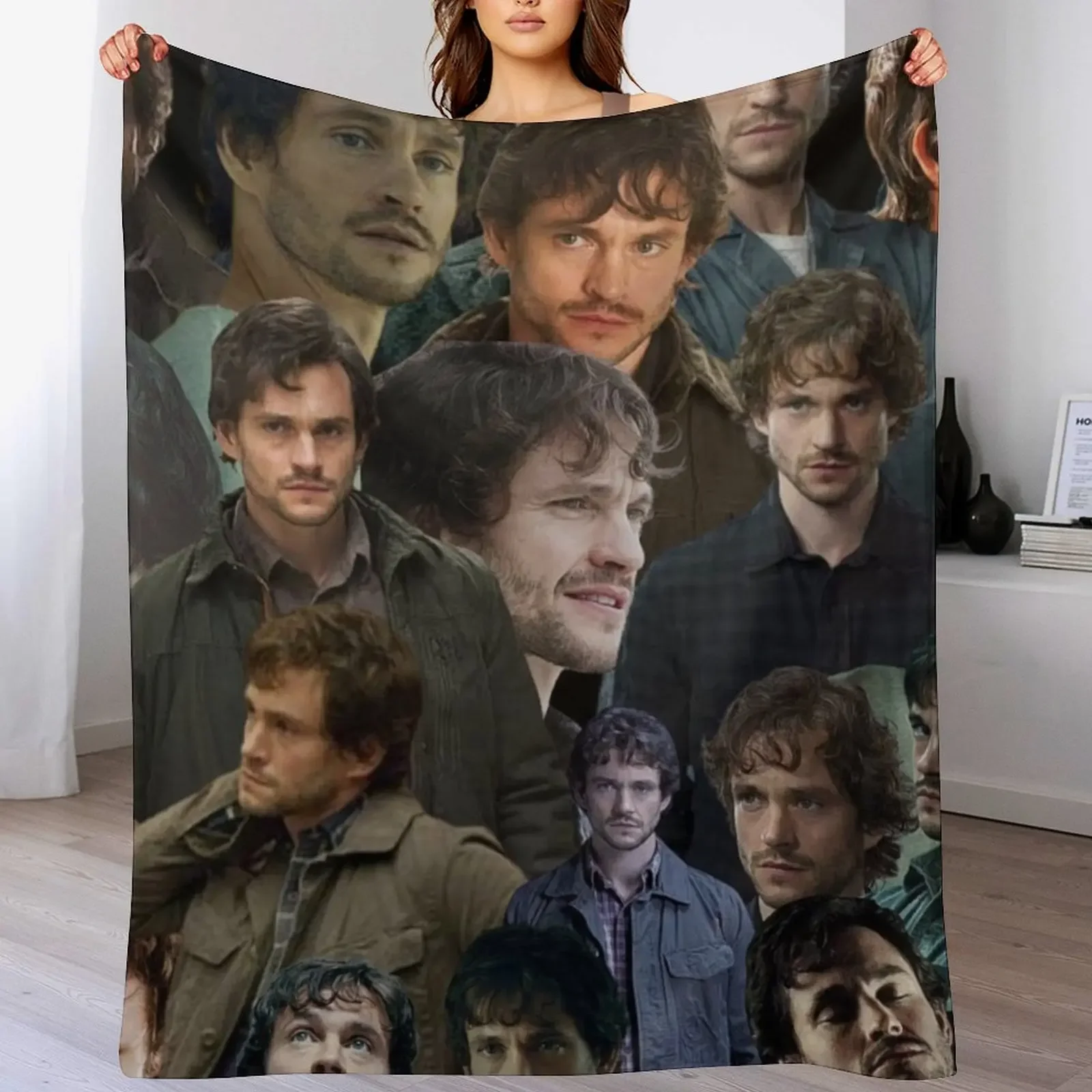

will graham photo collage Throw Blanket Soft Solid Color Blanket for Couch Bed