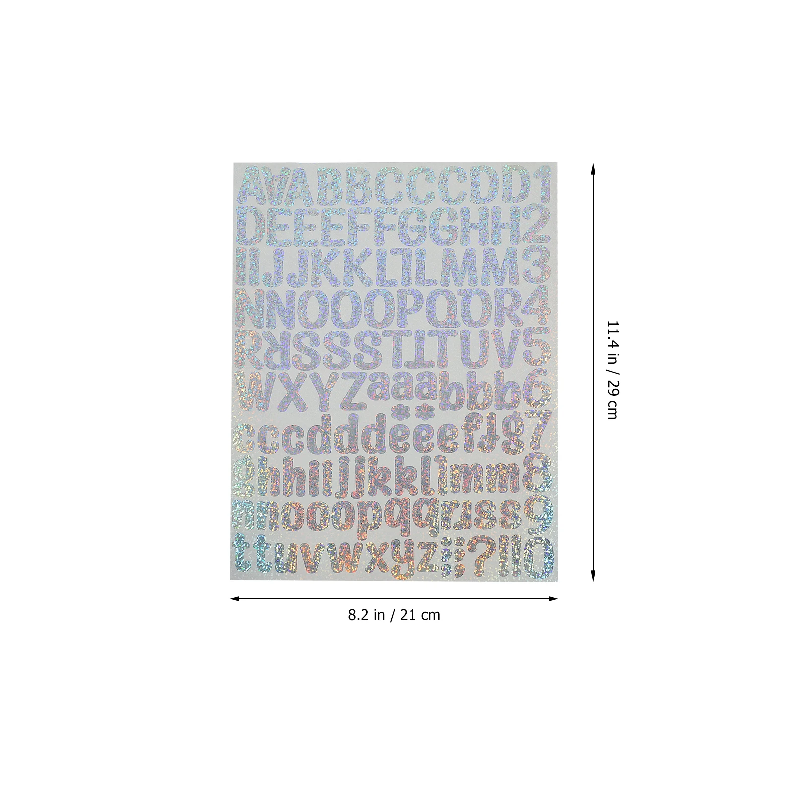 

10 Sheets Laser Letter Stickers Scrapbooking Letters Decors Self Adhesive Vinyl Waterproof Decals Printable Alphabet