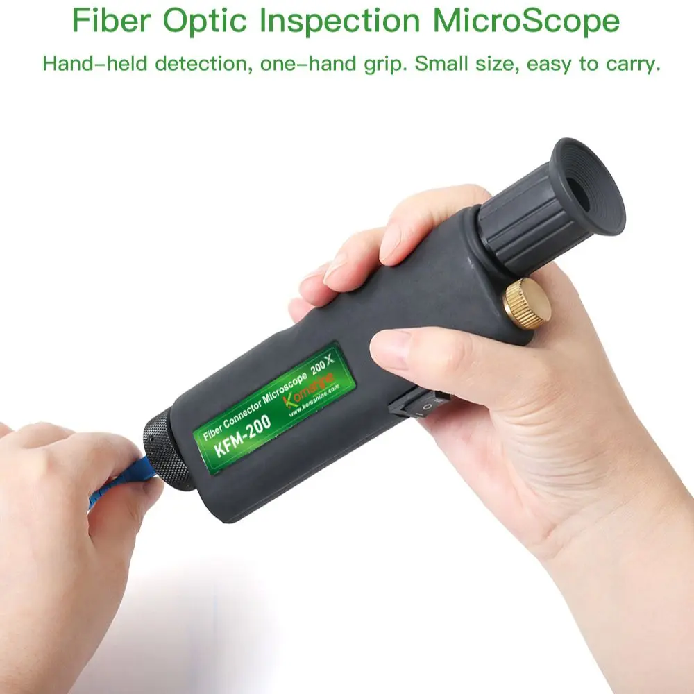 

Fiber Optic Connector MicroScope Komshine KFM-200 200x Magnification with 1.25 2.5mm Adapter