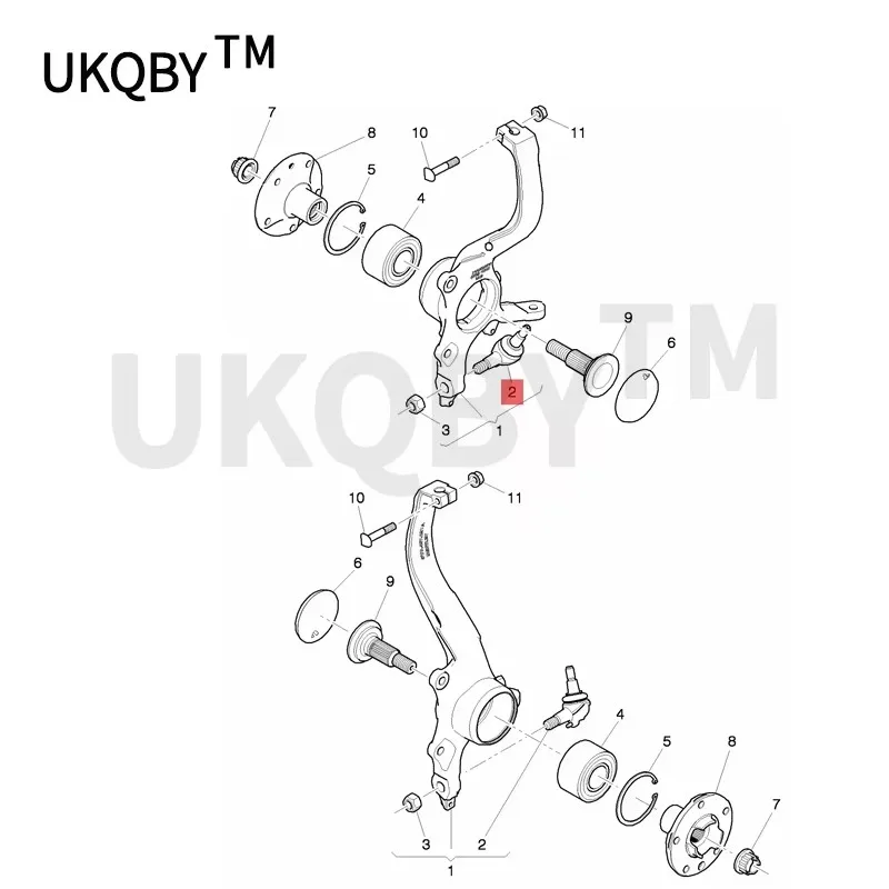Front wheel hem arm ball head 2013-ben tle ymu lsa nn ear na ge6.8t Wheel suspension rod sleeve bushing Universal joint