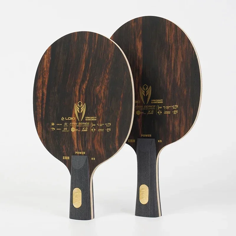 LOKI KIRIN K9 Table Tennis Blade 7 Wood Plus 2 Carbon 9-Ply Ping Pong Paddle Racket with Originl Box Fast Attack and Loop FL CS