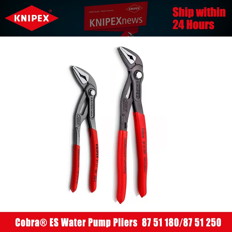 knipex-87-51-180-87-51-250-cobra®-es-water-pump-pliers-extra-slim-long-narrow-jaws-high-stability-adjustable-high-quality