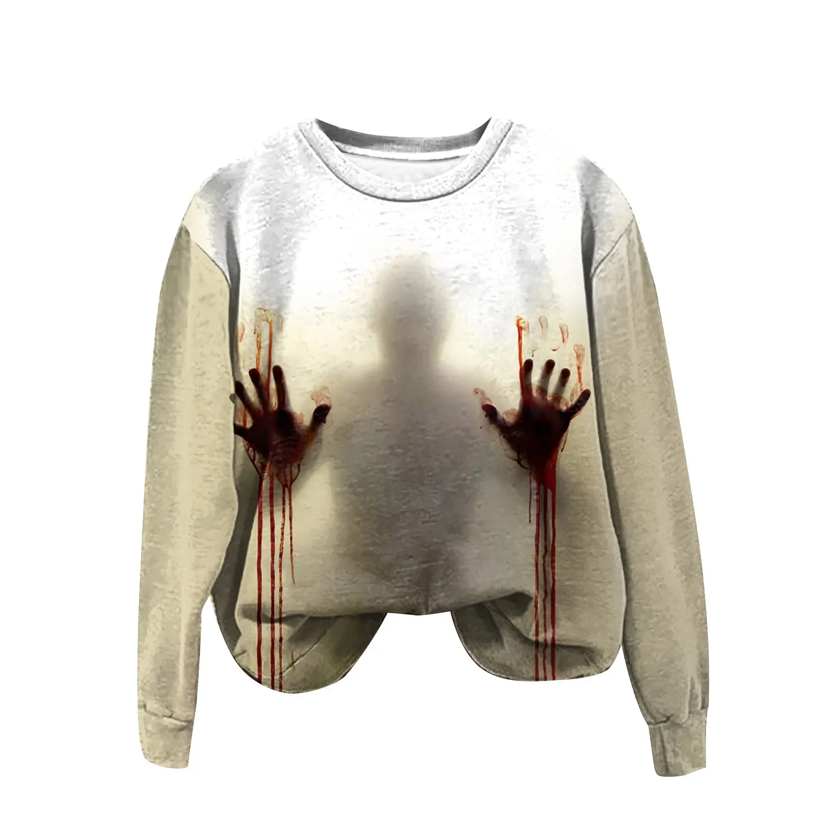 2024 Halloween Trend Elements Fall Ladies Long Sleeve Hoodie Casual Street Halloween 3D Printing Style