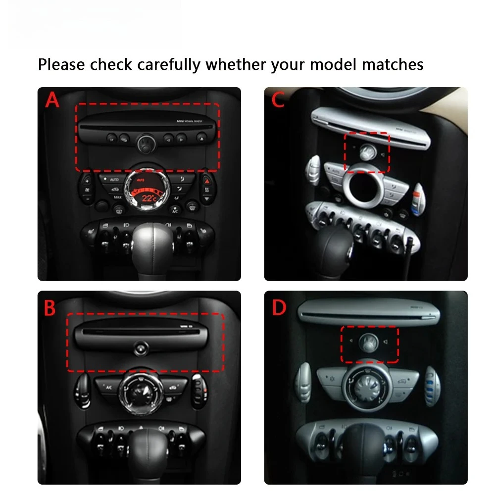 Carbon Fiber for Mini Cooper Hardtop R56 Clubman R55 Convertible R57 Accessories Car Central Control Knob Panel Cover Sticker