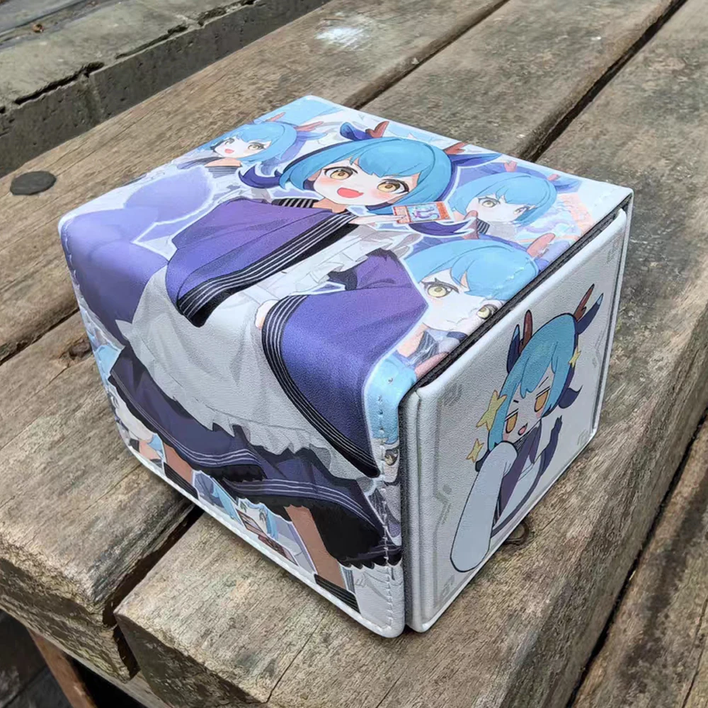 유희왕 레이디의 드래곤메이드 덱 박스 게임, 유희왕! Pu 가죽 보관 상자 케이스 TCG OCG PTCG 트레이딩 카드 상자, 100 +