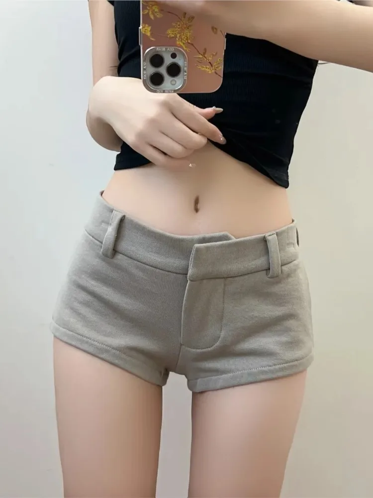

New Summer Women's Clothing Low Waist Short Pants Tight Sexy Solid Color Shorts Fashion All-match Simple Style Temperament Slim