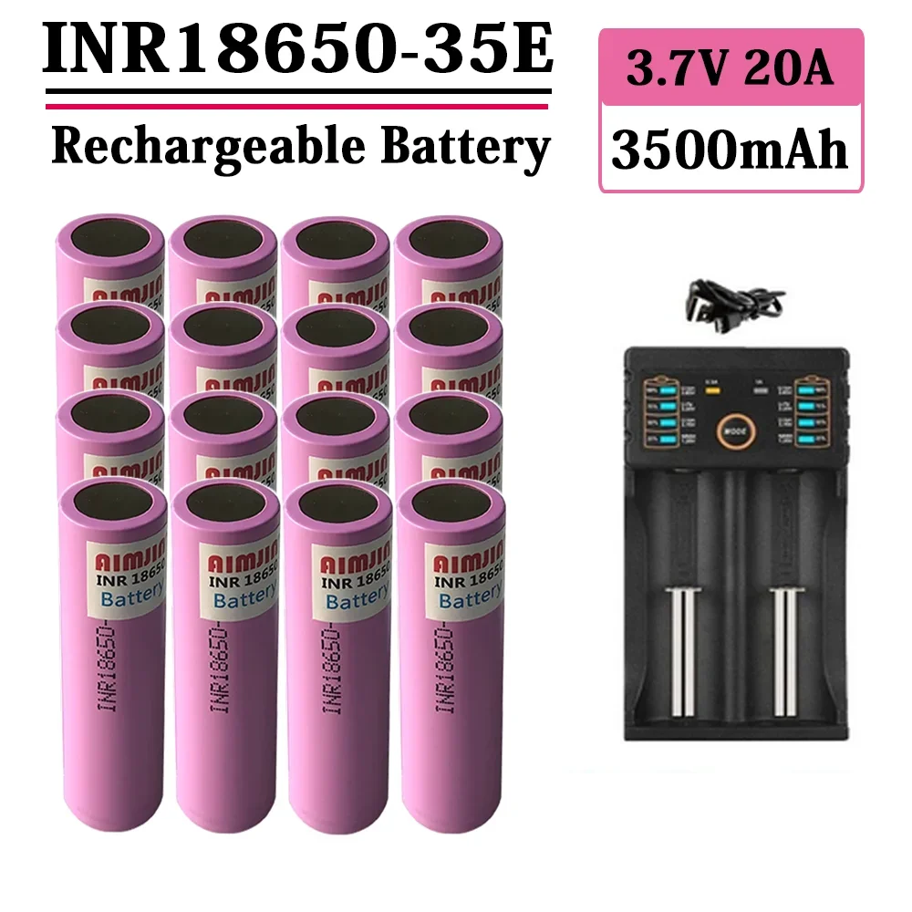 

2025 New Origineel Voor 18650 3500Mah 20A Ontlading INR18650 35E 3.7V Li-Ion Oplaadbare Battery