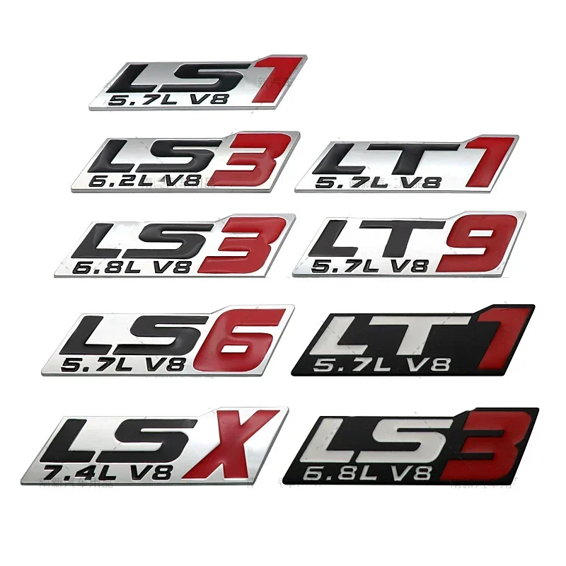 Car Body Badge LT1 LT9 LS1 LS2 LS3 LS6 LSX Rear Trunk Emblem Sticker for Jeep Volvo KIA Lexus Peugeot Dodge Subaru Hyundai