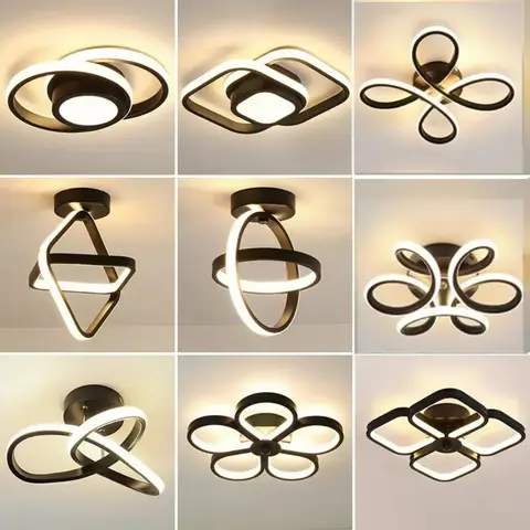 LED Strip Aisle Ceiling Lights Modern Minimalist Living Room Lamps For Balcony Entrance Home Decor Fixtures various styles