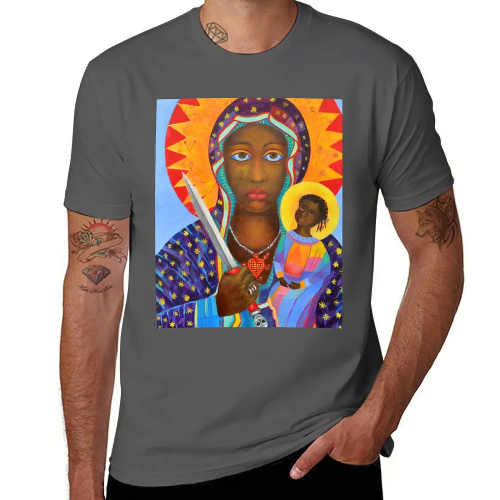 New Black Madonna Poland artwork Polish Madonna print Virgin Mary painting Our Lady Religious painting T-Shirt