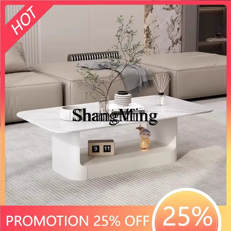 

FG living room small apartment home light luxury simple coffee table desk modern slate coffee table