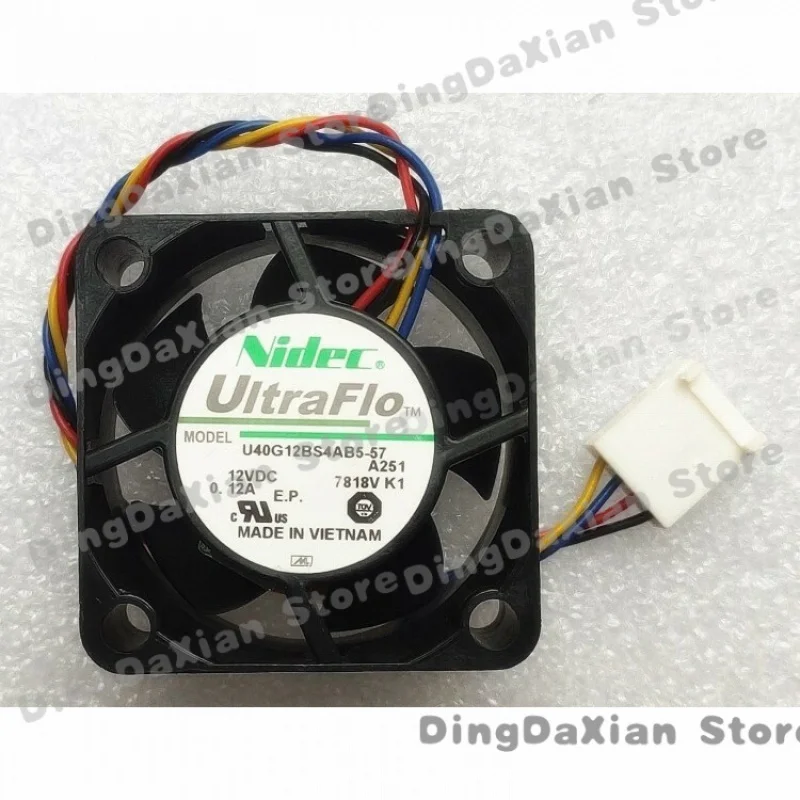 D NEW For NIDEC U40G12BS4AB5-57 12V 0.12A Fan 40*40*20mm 4-Pin PWM Mute Cooling Fan