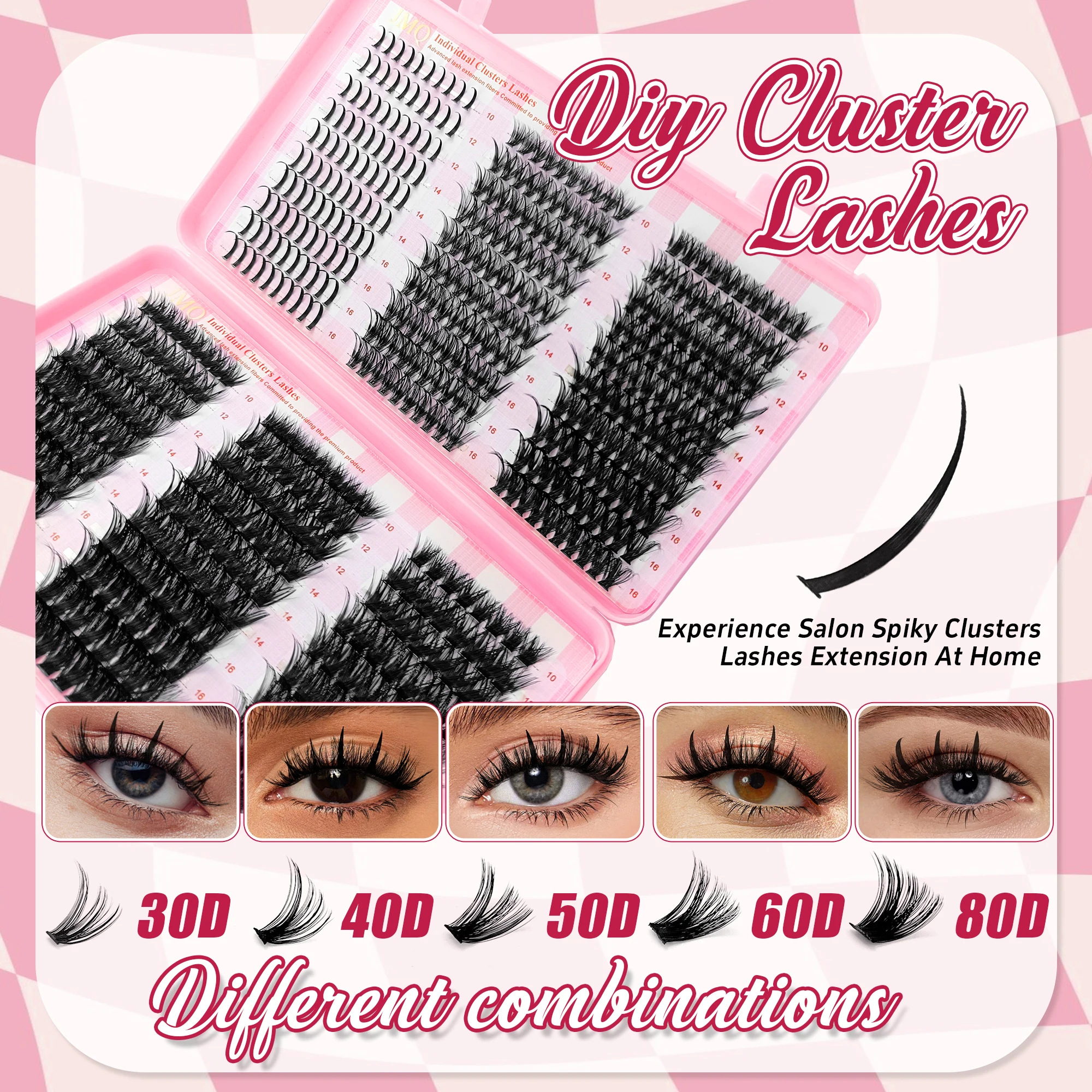 

LAKANAKU High-Capacity Individual Lashes DIY False Eyeslash Book Cluster Eyelashes Fluffy Natural Eyelash Extension Makeup