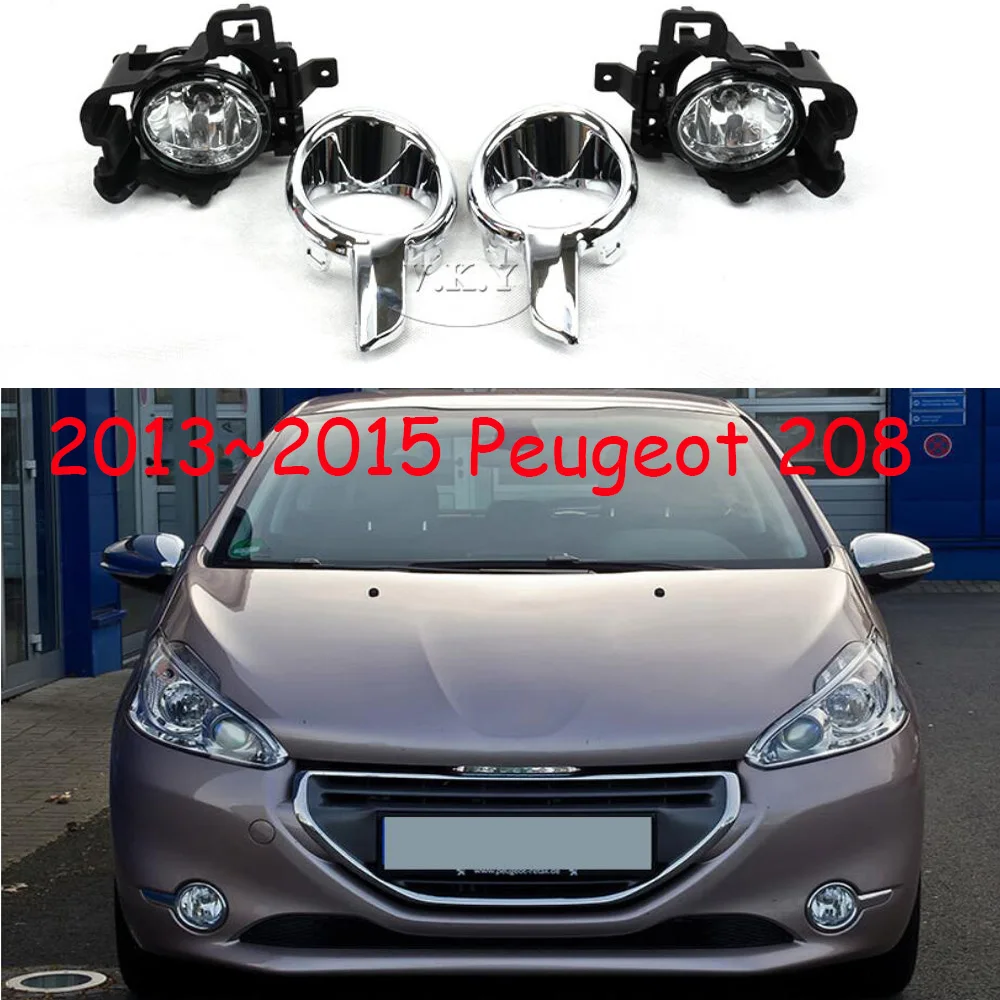 

car bumper headlight for peugeot 208 fog light 2013~2015y car accessories halogen bulb auto peugeot 208 lamp