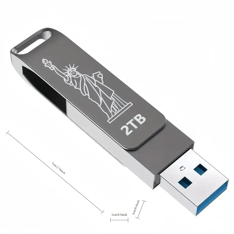 Estatua de la libertad Unidad Flash USB 2TB Hihg Speed Cle USB3.0 Stick Pendrive Metal Memoria USB Memory Stick U Disk Pen Drive Flash