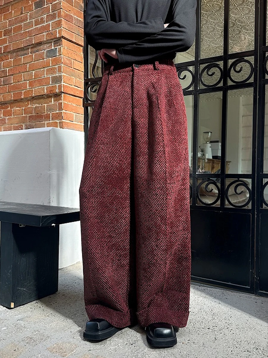 

Мужские повседневные брюки с широкими штанинами прямого кроя из серебристого вельвета, универсальные, модные, молодежные, на все сезоны, весна 2025...