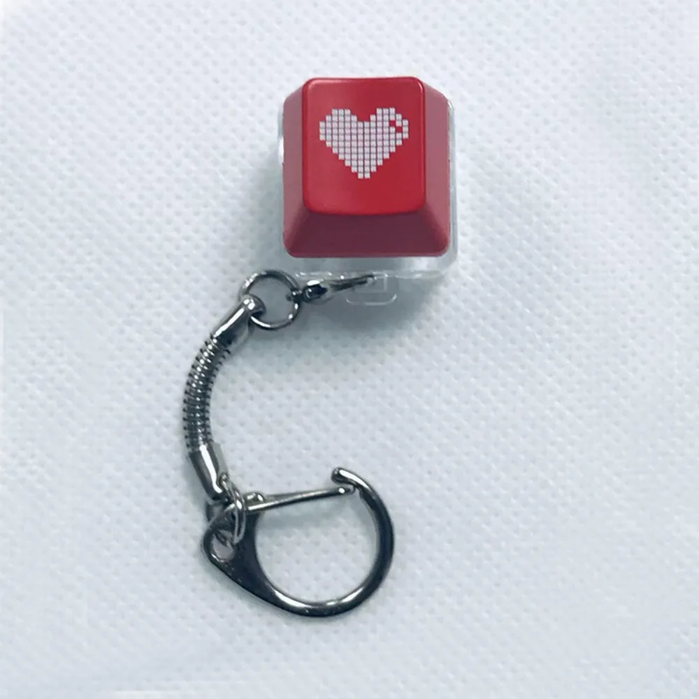 RGB Lighting Keyboard Key Toy Stress Relief Decompression Fidget Keychain Fidget Sensory Fun Toy LED Light Fidget Button Keycap