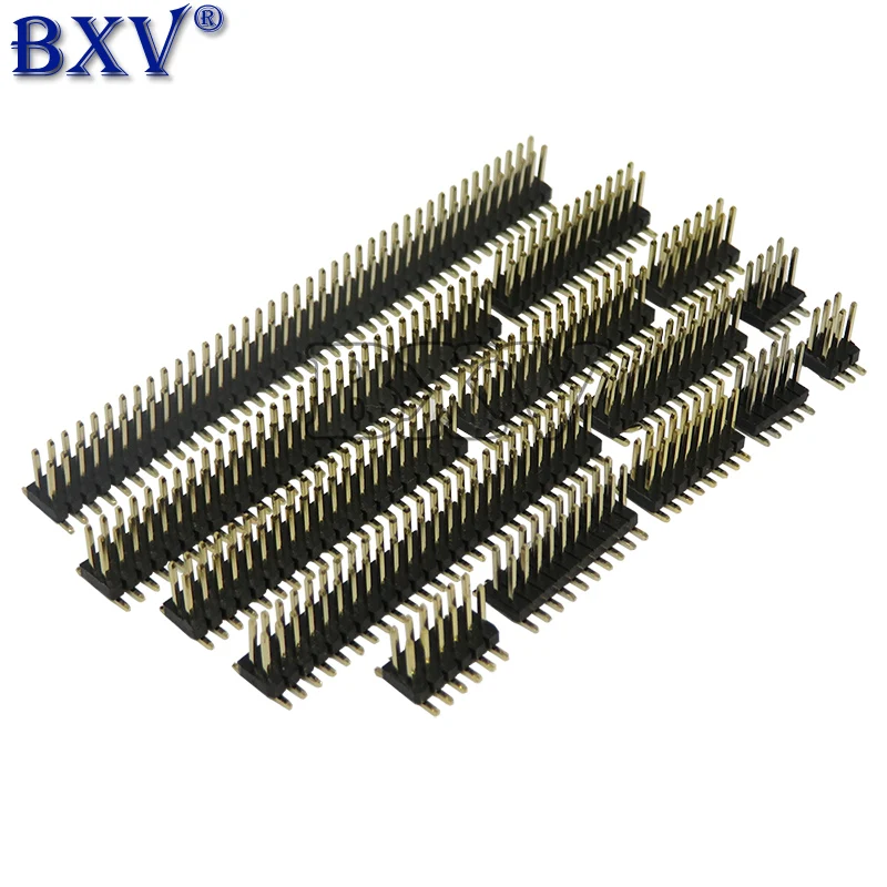 SMT 1.27MM 1.27 Double Row Male Breakaway PCB Board PIN Header Connector Pinheader 2*3/4/5/6/7/8/10/12/15/20/40P 3-50P
