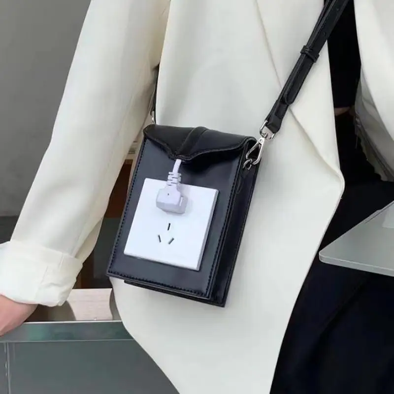 2025 Creative Design 3D Switch Socket Design Mobile Phone Bag Simple Casual Fashion Mini Shoulder Crossbody Bag For Women Trendy