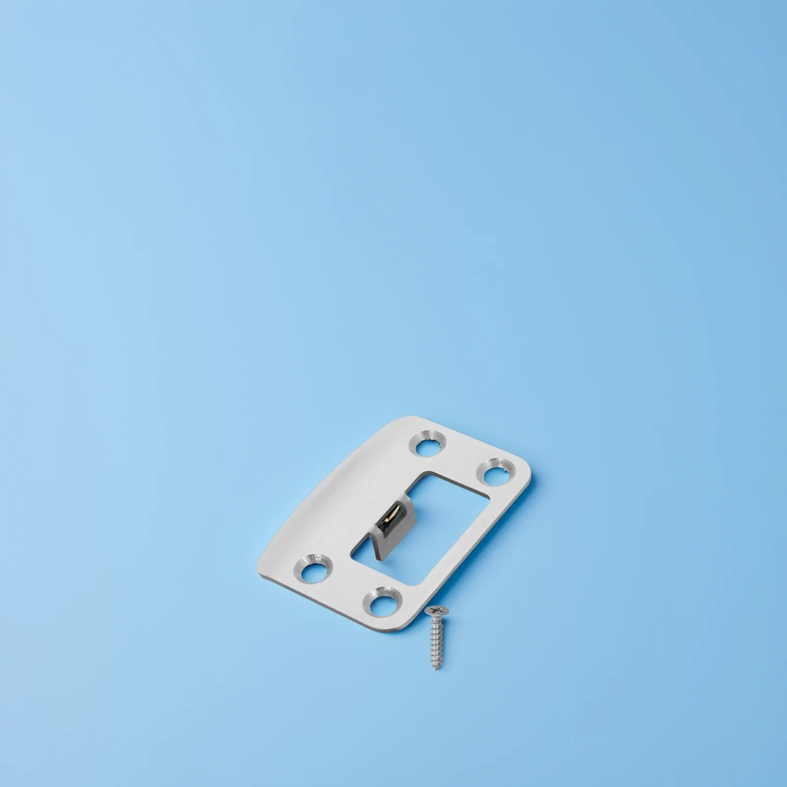 

1 set Gusset Plate Guide Piece Door Latch Protector Guard Stainless Steel Lock Security Reinforcement Striker Restorer Plates