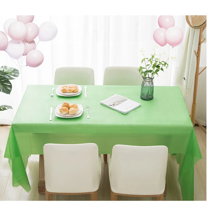 1pc Red Green Purple Banquet Tablecloth Wedding Birthday Party Decoration Supplies Waterproof Oil Proof PEVA Household