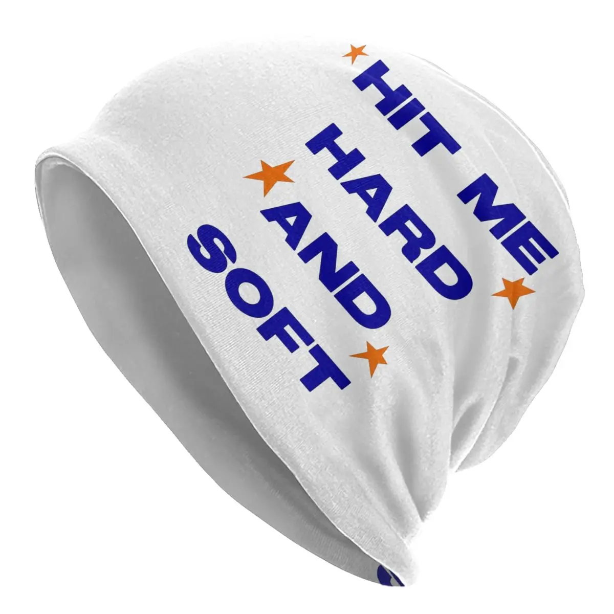 Hit Me Hard And Soft Bonnet Hats Vintage Outdoor Skullies Beanies Hats for Men Women Knitting Hats Spring Head Wrap Caps