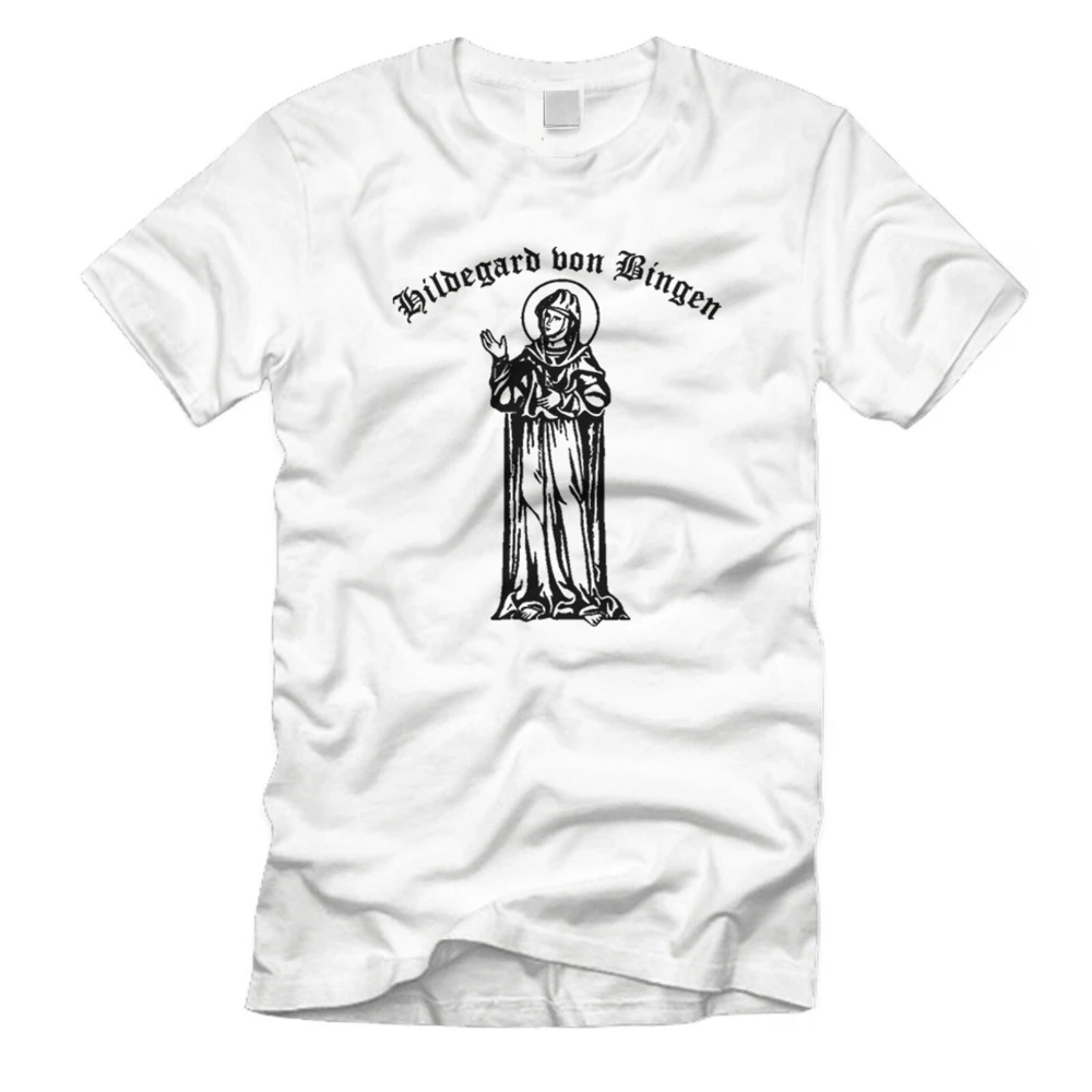 

Hildegard of Bingen bermersheim before the height Low Pants Bach pattern - 100% cotton short sleeve printed Men's T-shirt.