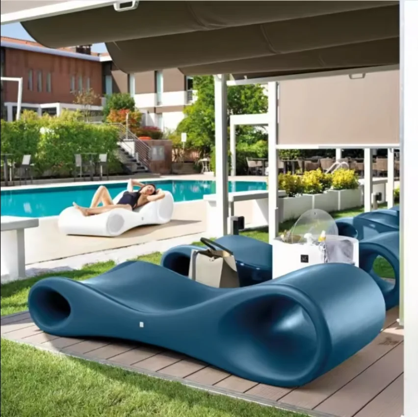 Tumbona para balcón, sillas de piscina al aire libre, cama de Sol para Patio, silla de salón de playa, cama de día al aire libre, SPA