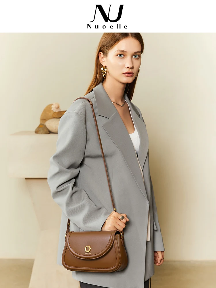 Nucelle Nu ของแท้ใหม่ ZEALAND กระเป๋าใต้วงแขนกระเป๋าพาดลำตัวสะพายไหล่เส้นเดียววินเทจ