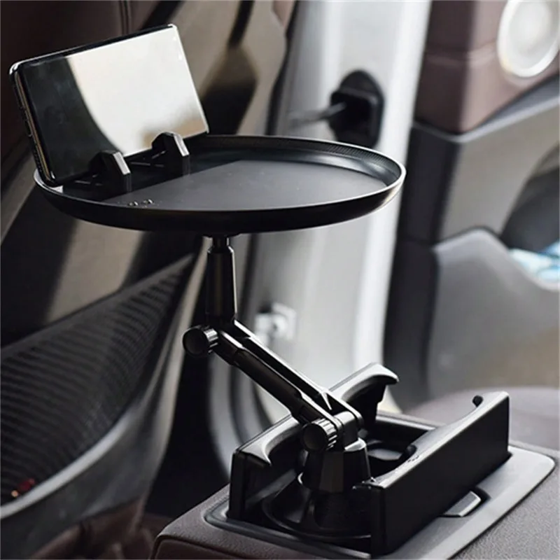 1pc, Car Cup Holder Tray Car Tray Table Passenger Seat 360 Degree Adjustable Telescopic Anti-Slip Car Tray Dining Portable Car