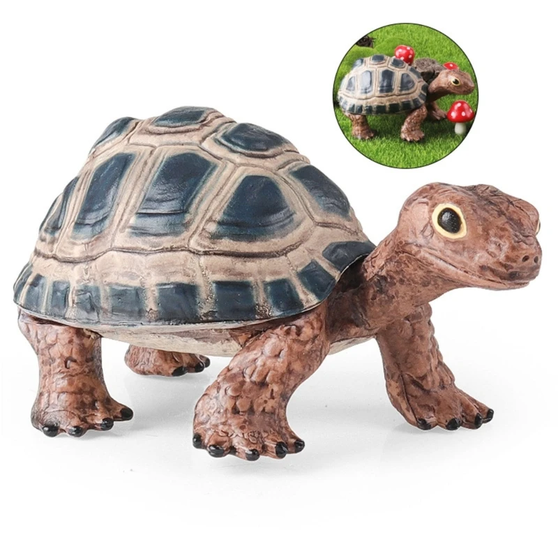 Realistic Tortoise Figurine Perfect for Home Decor Office Display Authentic Animal Figure Elaborate Photo Props 85LE