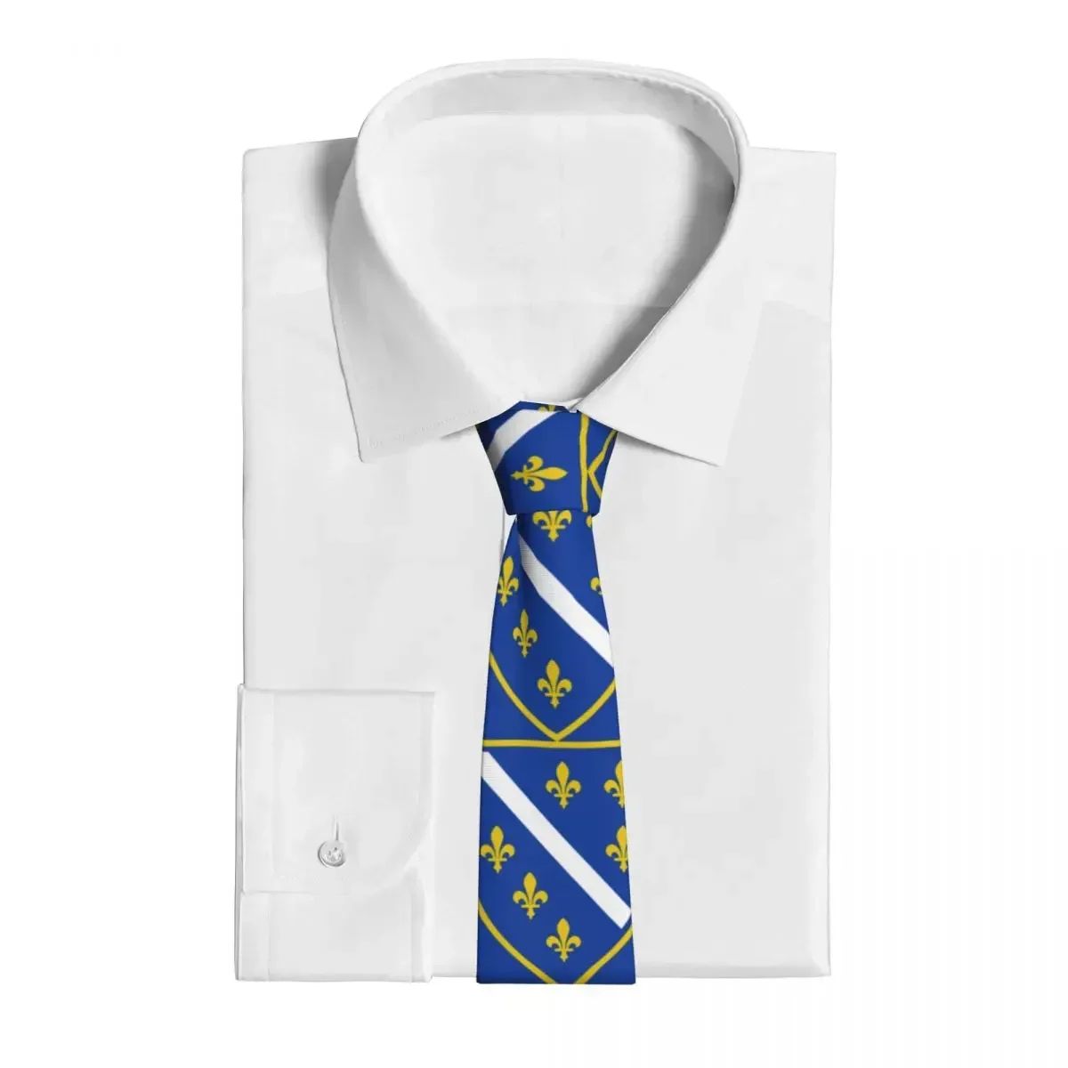 Mens Tie Slim Skinny Old Bosnian Flag Necktie Fashion Necktie Free Style Men Tie Party Wedding