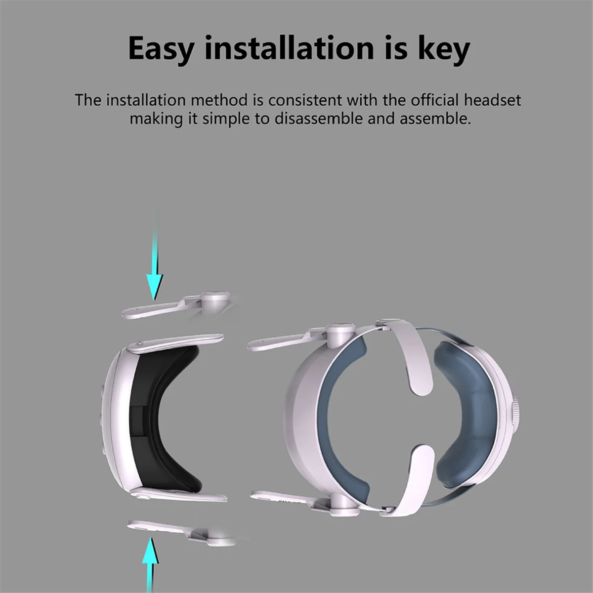 

Replaceable Elite Strap for 3 VR Headset Improve Comfort Adjustable Head Strap for 3 Accessories