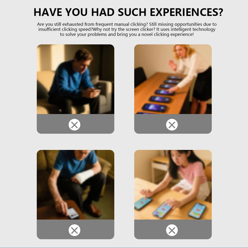 Auto Clicker for Smart Phone Smart Automatic Screen Clicker Phone Screen Tapper for Game Live Broadcasts Likes Reward Task