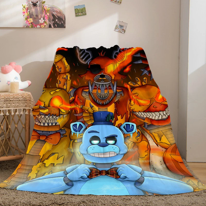 Sofa Blankets for Winter A-Five A-Nights at A-Freddy´s Warm Fleece Camping Custom Bed Fluffy Soft Blankets Microfiber Bedding