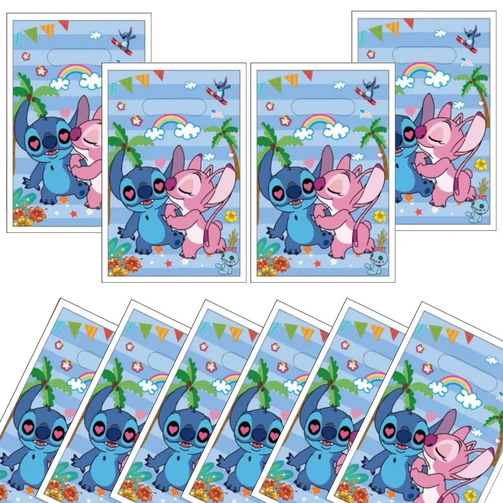 Disney Lilo & Stitch Party Gift Bags Candy Cookie Packing Bags Cartoon Treat Favor Snack Bag Kids Baby Shower Birthday Supplies