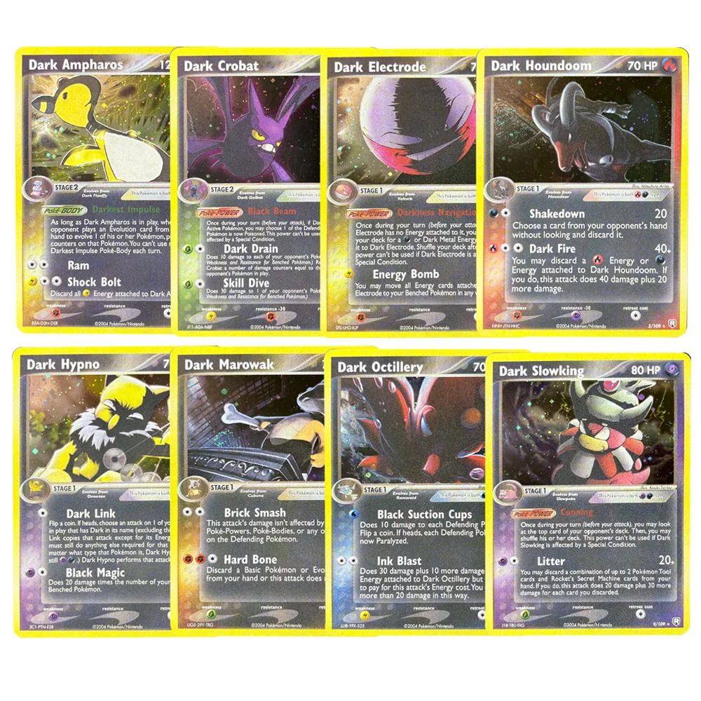 

Коллекционная игровая карта Pokemon Classic Collection Dark Series: Slowking, Marowak, Steelix, голографическая, с эффектом вспышки, одиночная, PTCG, коллекционная игрушка