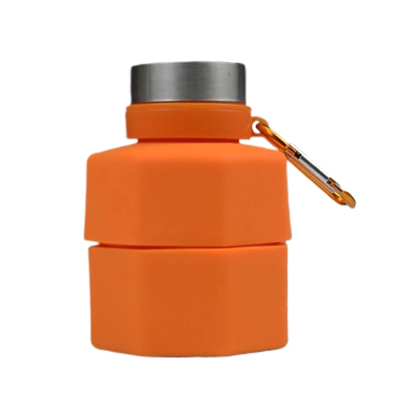 650 Silikon auslaufsichere faltbare Wasserflasche Outdoor-Sport-Wasserflasche