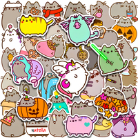 10/30/50PCS Cute Kawaii Chunky Cat Stickers Pack Decal Stationery Scrapbook Notebook Phone Diary Graffiti Children Sticker Toys