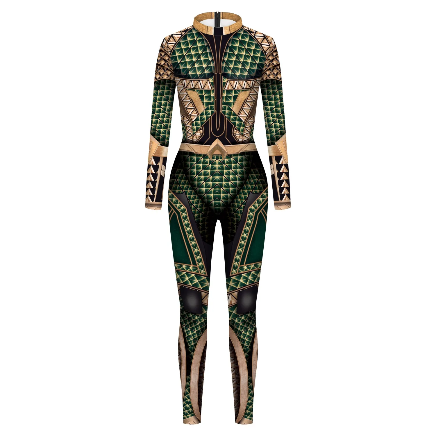 2024 Cosplay Sea King Jumpsuit 3D Printed Adult Jumpsuit Slim Halloween Carnival Holiday Suit