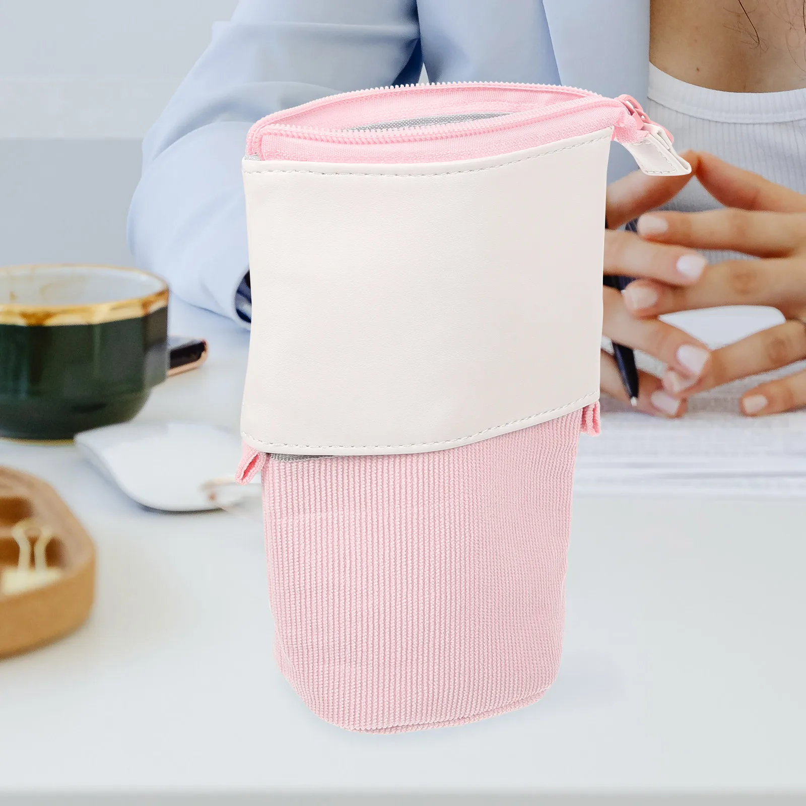 

Corduroy Pen Bag Cute Pencil Pouch Versatile Case Large Capacity Multi-use Holder Stationery Multifunctional Bags