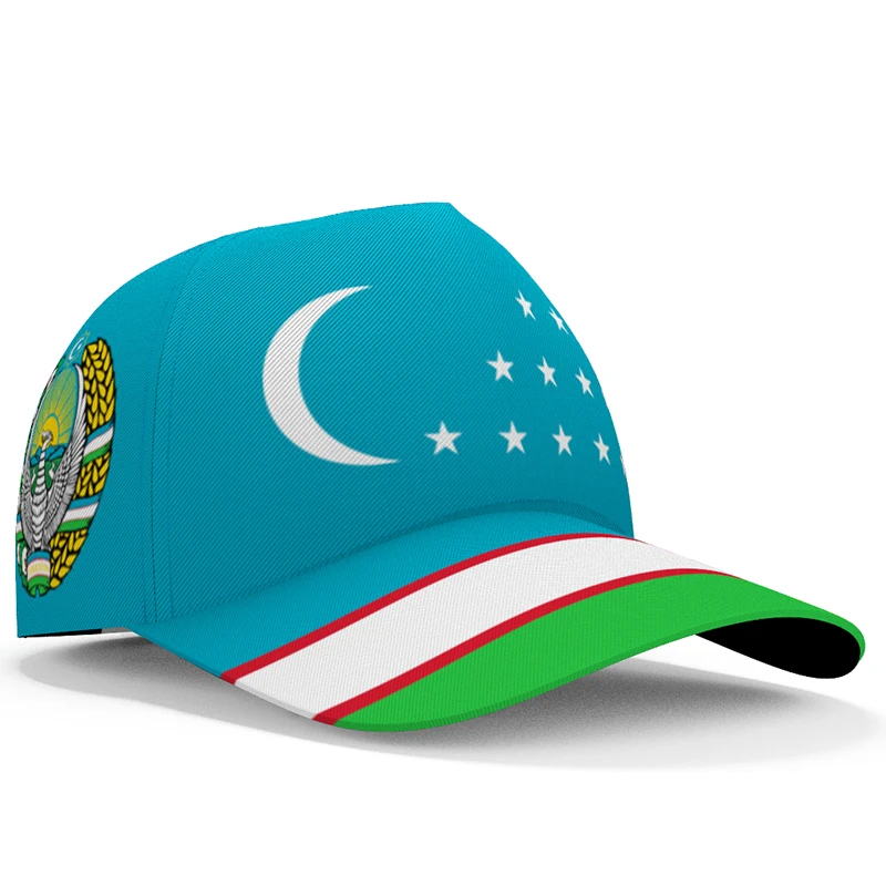 Uzbekistan male youth diy free custom made name number uzb casual hat nation flag uz ozbekiston uzbek country boy baseball cap