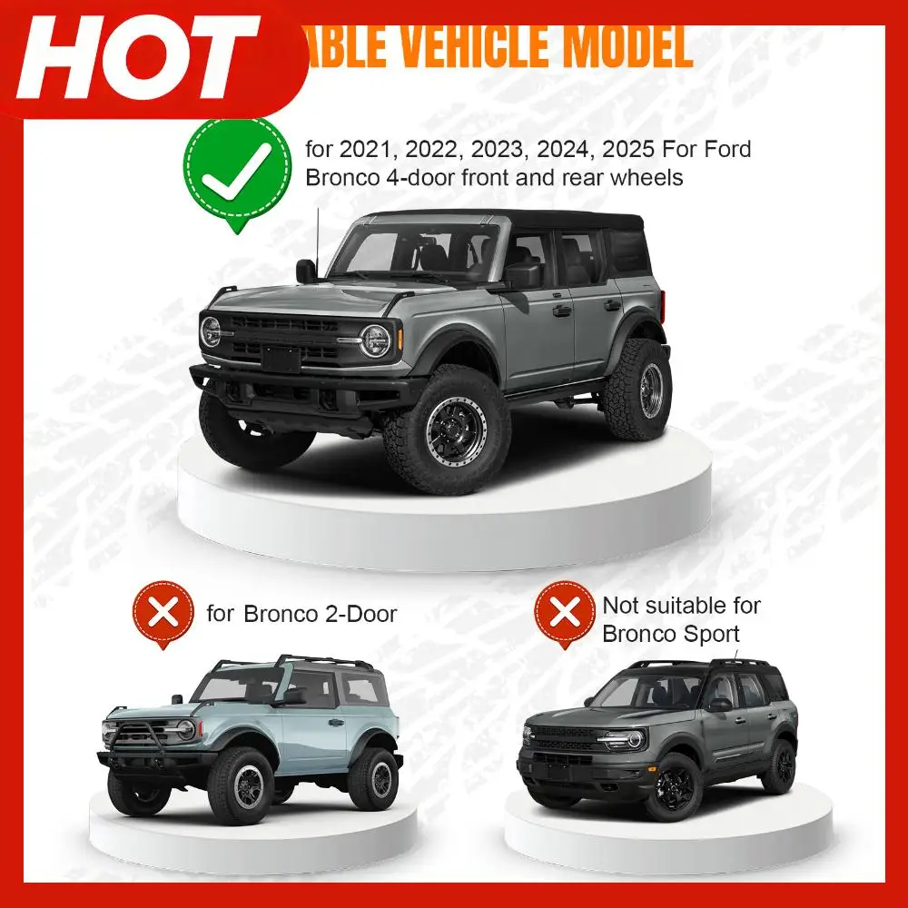 

4x Органайзеры-сумки для хранения на передние и задние двери с ручками, для дверных панелей Ford Bronco 4-дверный 2021 2022 2023 2024 2025