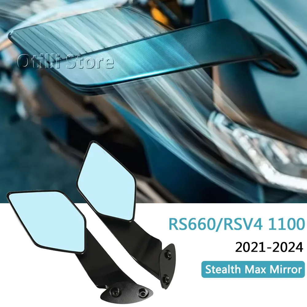 

Rearview Mirror For Aprilia RS 660 RSV4 1100 RS660 2020-2024 Stealth Sport Winglet Mirror Kits Adjustable Stealth Max Mirrors
