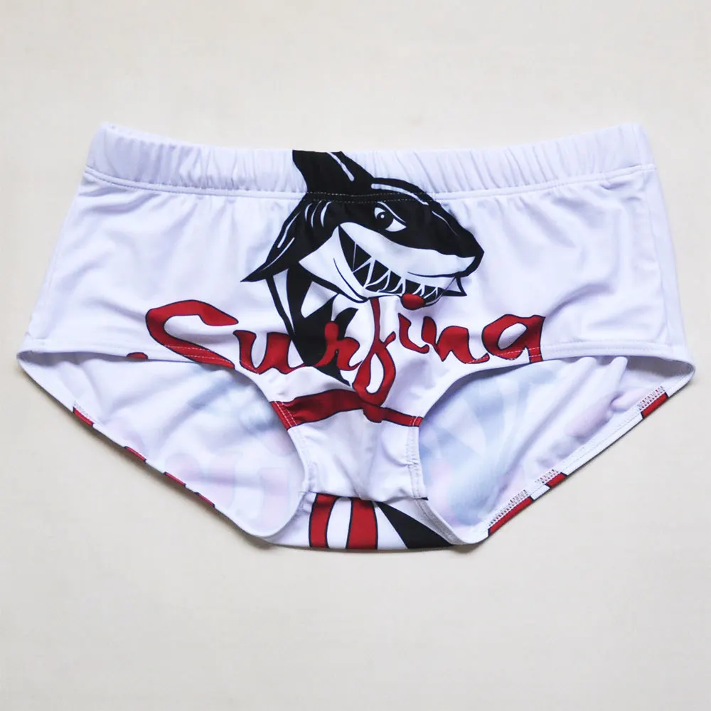 Shark Printing Men\'s Swimwear 2022 Sexy Summer Swimsuit Briefs Low Waist Bathing Suit Short Sport Swimming Trunks Beach Wear